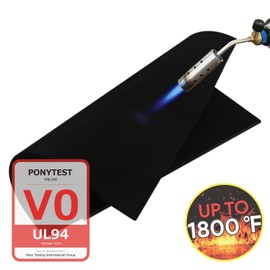 Matace Small Fireproof Mat, 1/5"(5mm) Thickened Carbon Felt, 12x14 (2 Pack) Fire Resistant/Thermal Insulating for Camping BBQ Grill/Stove Wick/Firepit Mat, Welding, Fire Emergency