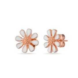 Einzelstück® Daisy Stud Earrings, 925 Sterling Silver, Hypoallergenic and Nickel-Free Genuine Jewellery, Sterling Silver