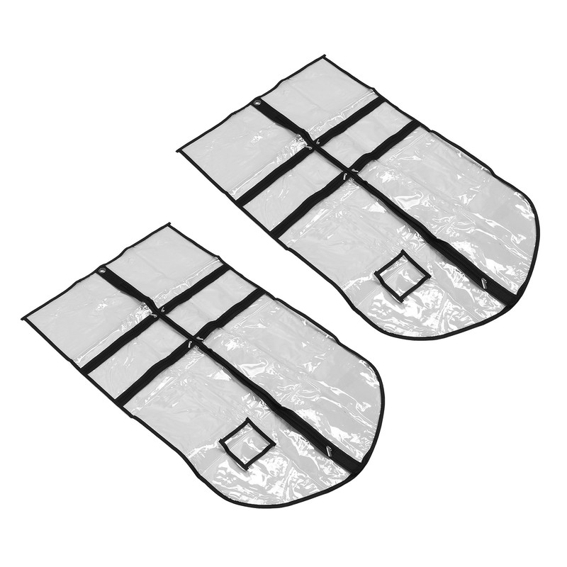 2pcs Garment Bags for Hanging Clothes Transparent Clothes PVC Dustproof