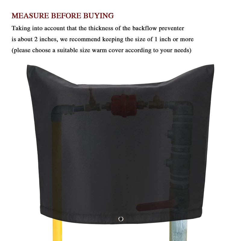IUIBMI Backflow Winter Cover Insulated Pouch, 24x17.7 Inch Outdoor Pipe