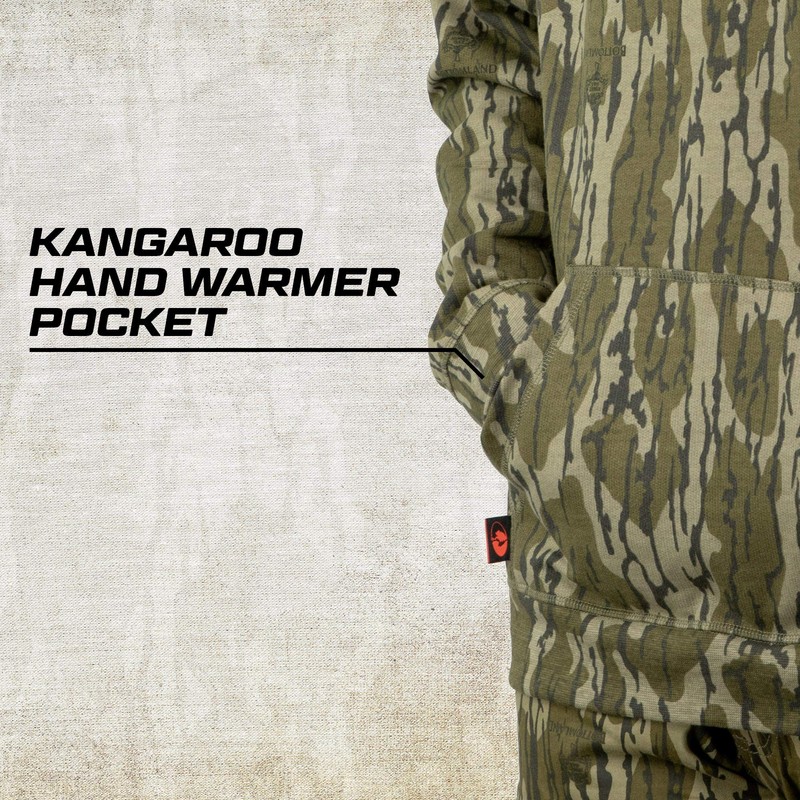 Mossy Oak Camo Men Hunting Hoodies Vintage, Greenleaf, XX-Large