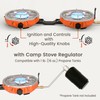 Cofiyard 20,000 BTUs 2 Burner Camping Stove, Portable Folding Propane