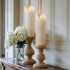 5plots 9" x 3" Flickering Flameless Candles - Battery Operated