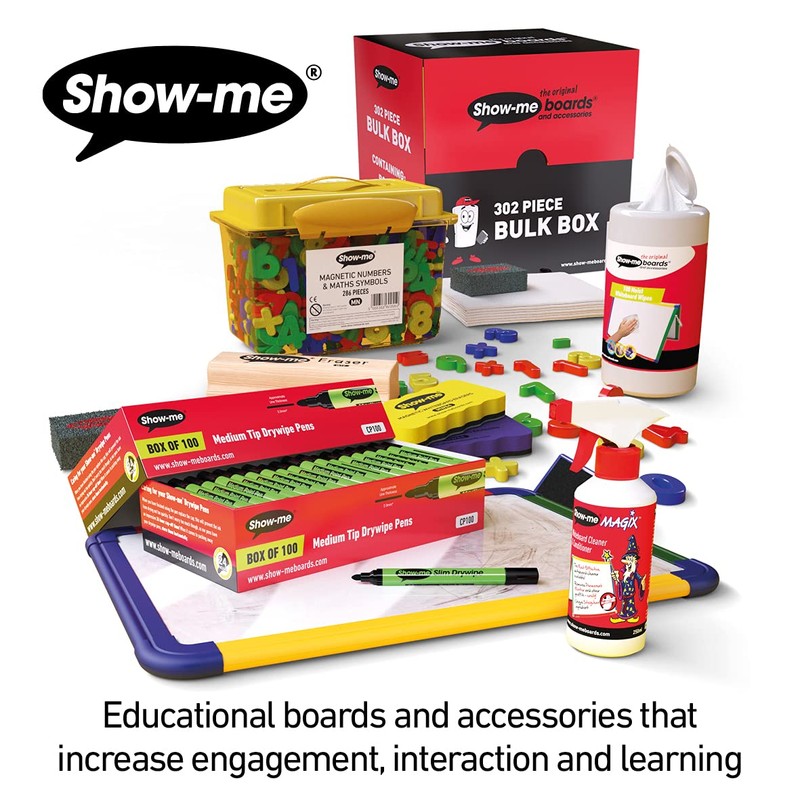 Show-Me Whiteboard Eraser Pack, Mini Erasers For Drywipe Boards &