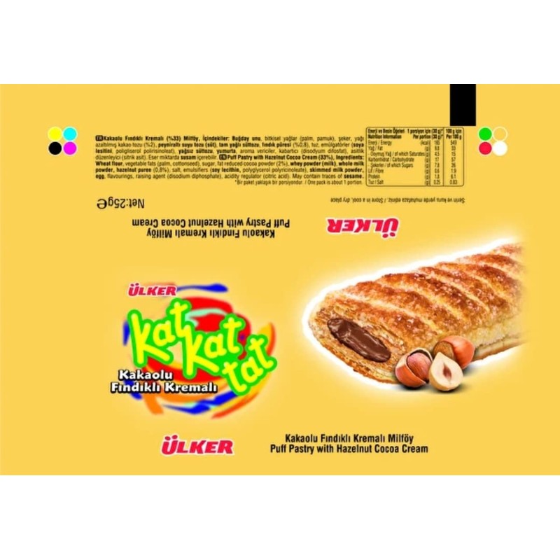 Ulker Kat Kat Tat Puff Pastry With Hazelnut Flavoured Cocoa