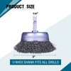 WENORA 5 Pack Wire Cup Brush for Drill, Wire Brush