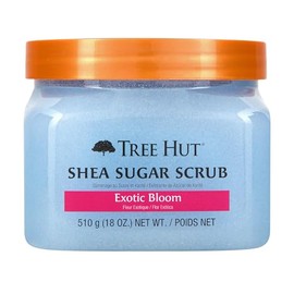TREE HUT, Exotic Bloom Shea Sugar Scrub, Exfoliante Corporal de Azúcar Natural con Manteca de Karité y Esencia de Flor Exótica, Exfolia e Hidrata la Piel, 510 gramos