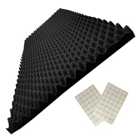 Yaolabjer 48"X 24"X 2" Egg Crate Foam Panel, Black Sound Proof Foam Panels, Acoustic Foam, Noise Cancelling Foam Studio Foam Panel, Sound Panels Noise Reducing For Walls（1 PCS）