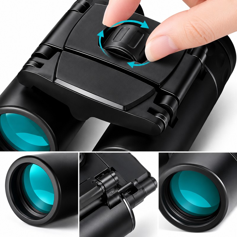 40×22 Compact Binoculars for Outdoor Viewing – BAK4 FMC Foldable
