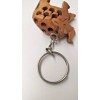 Hand Carved Wooden Elephant Good Luck Key Chain