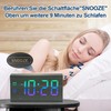 SZELAM Alarm clock, wooden alarm clock for bedroom, 9 RGB