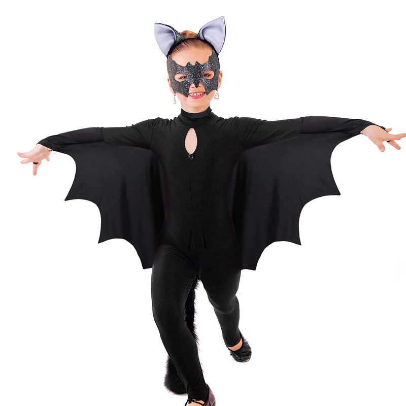 WILLBOND Kids Bat Vampire Costume Accessories Halloween Bat Costume for