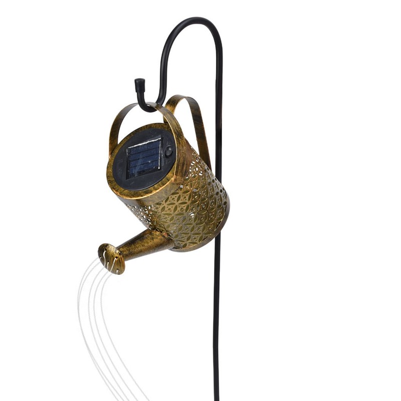 Solar Watering Can Lights Automatic Unique Rust Proof Convenient Retro
