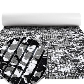 FOCEAN Boat Flooring EVA Foam Boat Decking Marine Flooring Camo Self-Adhesive Diamand Pattern Marine Mats for Boats Yacht Kayak RV 94.5"x15.7", Snow Camo