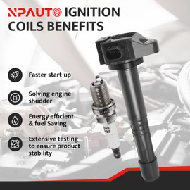 Ignition Coil Pack and Spark Plugs Kit fit for L4 2.4 2.4L 2013 2014 2015 2016 2017 Honda Accord Sport EX LX, 2015-2019 Honda CR-V, CRV 2016 2017 2018 2019 2020 Acura ILX TLX, UF712 C1832, Set of 4