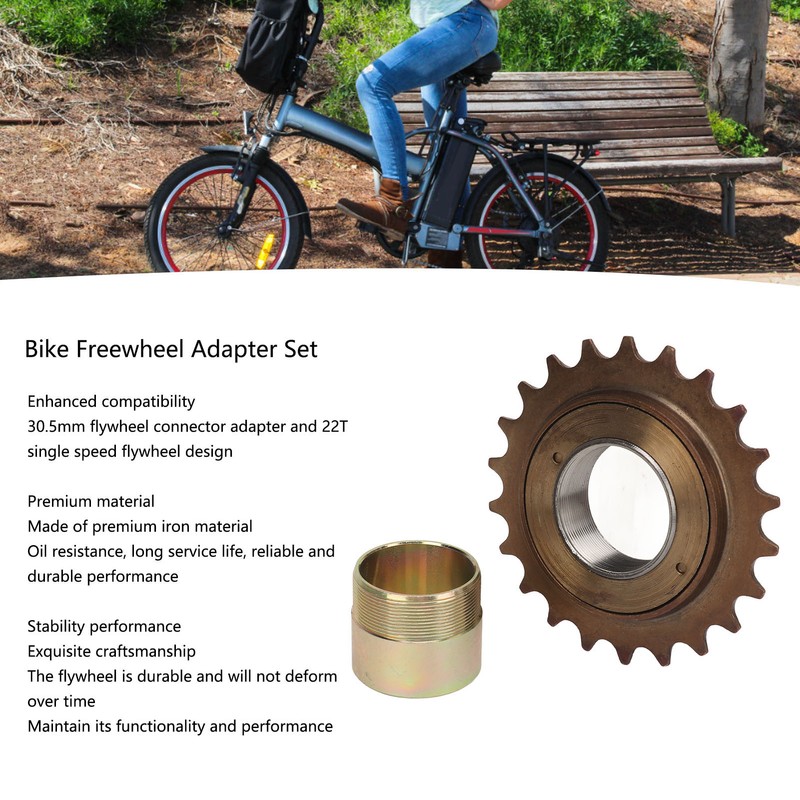 Bike Freewheel Adapter Set Professional 30.5mm Freewheel Adapter 22T Single