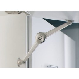 Gedotec Duo flap fitting adjustable for flap height: 200-500 mm, flap hinge including assembly instructions (English language not guaranteed), flap holder, nickel-plated steel, pack of 2 - flap