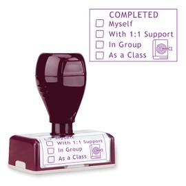 Teacher Stamps-Checkbox Grading Teacher Stamps, Teacher Grading Stamps, Grading Stamps, Teacher Gifts, Classroom Teacher Stamps, Grading Made Easy, Work Made Easy, (Completed-Purple)