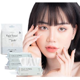 CICIBELLA Cleansing Towel, Face Towel, Disposable Towel, Sensitive Skin, Paper Towel, 100% Cotton, Face Wash, Makeup Remover, Makeup Remover, Cleansing, Sisibera Travel, Thick Towel, Against Rough Skin