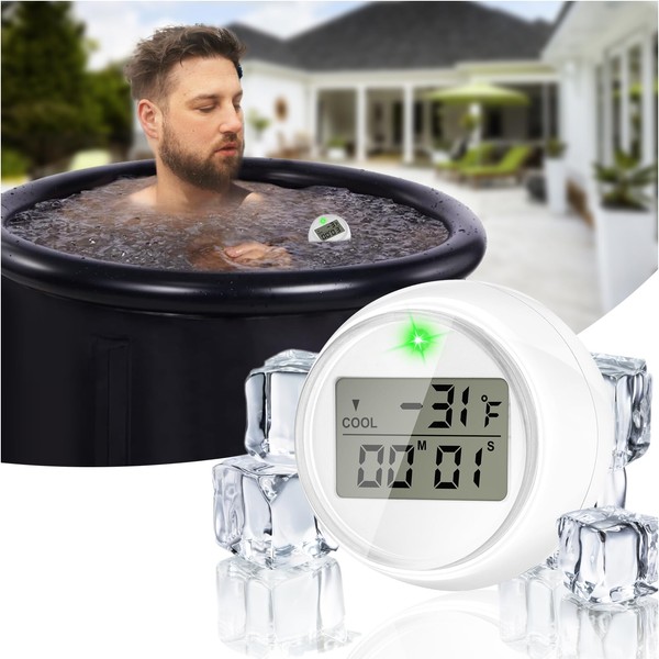 Ice Bath Thermometer Timer- Waterproof Cold Plunge Thermometer, Timer Floating