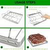 Rib Rack for Smoking, Foldable Rib Rack, Stainless Steel 4