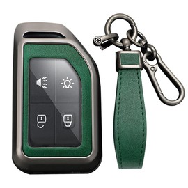 KUNIO Key Case Suitable for Volvo Cargo 555 Truck FH16 FM FH EVRO 6 Truck Protective Case Key Cover Alloy Key Case Key Case Key Fob 2/4 Buttons Green