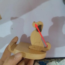 Creative Mobile Phone Toma Back With Coin Beech Wood Lazy Phone Holder Custom Letteringcolor: 9style, Device fix mode: Lay Flat