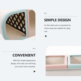 Alipis Dual Garbage can Dual Compartment Trash Can with Lid Waste Bin Dry and Wet Classified Trash Can Recycle Bin Dustbin Rubbish Box Classified Garbage Container White Recycling Bin