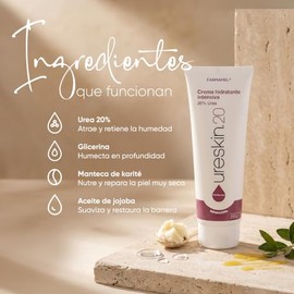 20 Crema con Urea 20% 250 g | Piel muy seca, psoriasis, xerosis y queratosis pilaris, hidratación intensiva