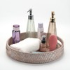 Coffee Table Tray Round Rattan Ottoman Tray Woven Serving Trays