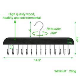 BLUPLE Hair Extension Holder, Hair Hanger Holds Extra Wide Weft, Full Length Weft, Braiding, for Styling, Washing, Drying, Extension Holder for Barber Shop/Home (Black/Silver)