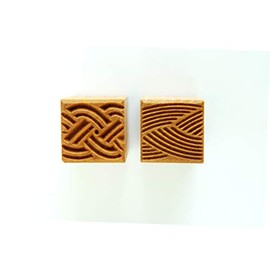 MKM Pottery Tools Stamps 4 Clay Medium Square Decorative Stamp for Clay (Ssm-13 Braid)