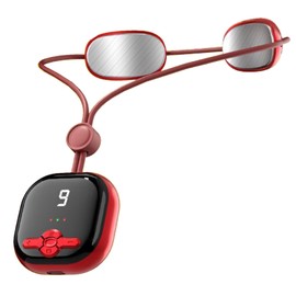Pendant Intelligent Neck Massager Electric Pulse Neck Massager 19 Levels 6 Modes Portable Hanging Cervical Spine Massager Red