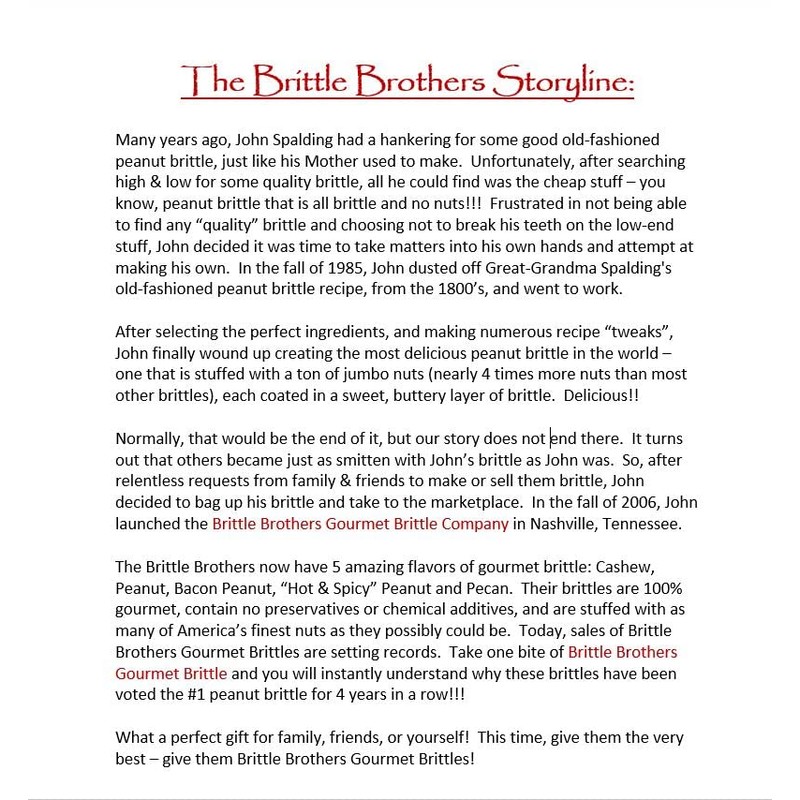 Brittle Brothers Peanut Brittle, 5 Ounce