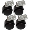 Aerzetix: 4 x Furniture Castors Swivel Diameter 40 mm Height