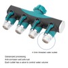 4 Way Hose Splitter Metal Valve Water Distribution Controller Connector