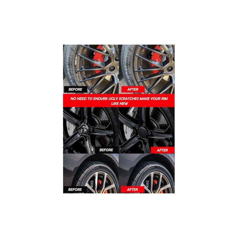 Carsupro Gloss Black Rim Paint, Car Wheel Touch up Paint,Wheel