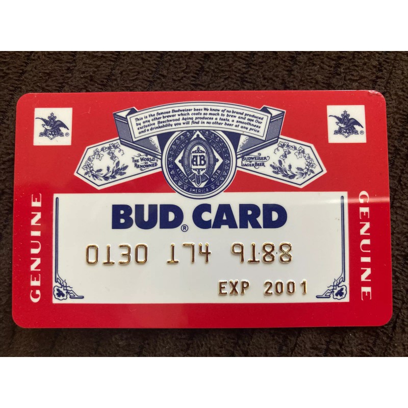 Budweiser 1-Vtg Budweiser Anheuser Busch Bud Card Credit Card/ Connoisseur