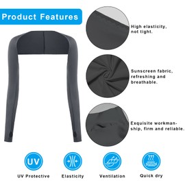 CGLRybO Sun Protection Cooling Scarf Arm Sleeves for Men Women UV Resistant Sports Sleeves Suitable for Cycling Golf Fish, multicoloured