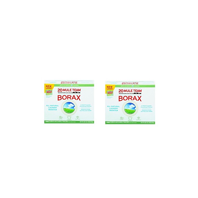 Borax 20 Mule Team Laundry Booster, Powder, 2 Packages(4 lbs)