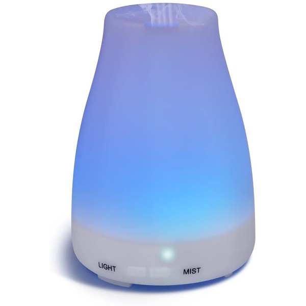 Homeweeks Diffusers, 100ml Colorful Essential Oil Diffuser with Adjustable Mist Mode,Auto Off Aroma Diffuser for Bedroom/Office/Trip (1 Pack)