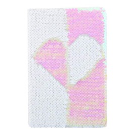 Magic A5 Reversible Sequin Notebook Sparkling Shiny Glittery Planner Journal Notebook Gift for Kids Adults (Light Pink)