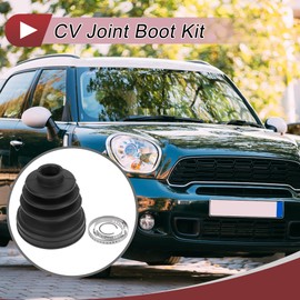 HEROFFIX 1 Set CV Joint Boot Kit for Mini Cooper 2002-2008 Inner Constant Velocity Joint Boot W/Clamps No.31600002881 Black Rubber