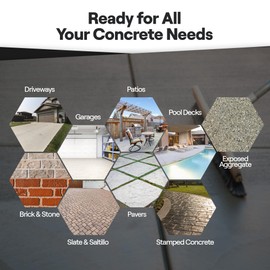 1 Gallon Protect Concrete Sealer Outdoor - Covers 150-300 sq. ft. per Gallon, Pro-Grade Paver Sealer, Ideal Concrete Sealant for Outdoor & Indoor Use, Salt & Water Repellent