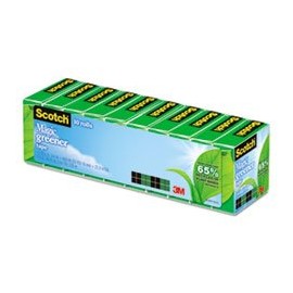 Scotch 812 Magic Greener Tape, 0.75 x 900 Inches, Matte, Pack of 10