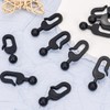 100pcs Plastic Gazebo Curtain Hooks, Black Track Hooks, Gazebo Accessories