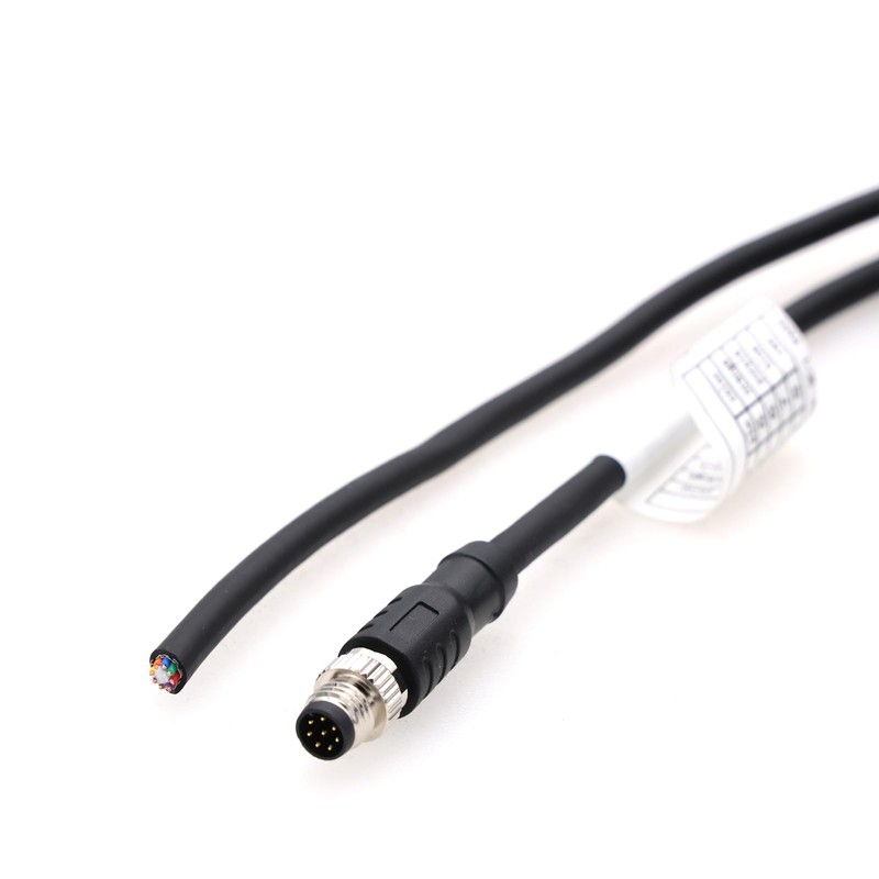 M8 8 Pin A Code Male to Open Aviation Sensor