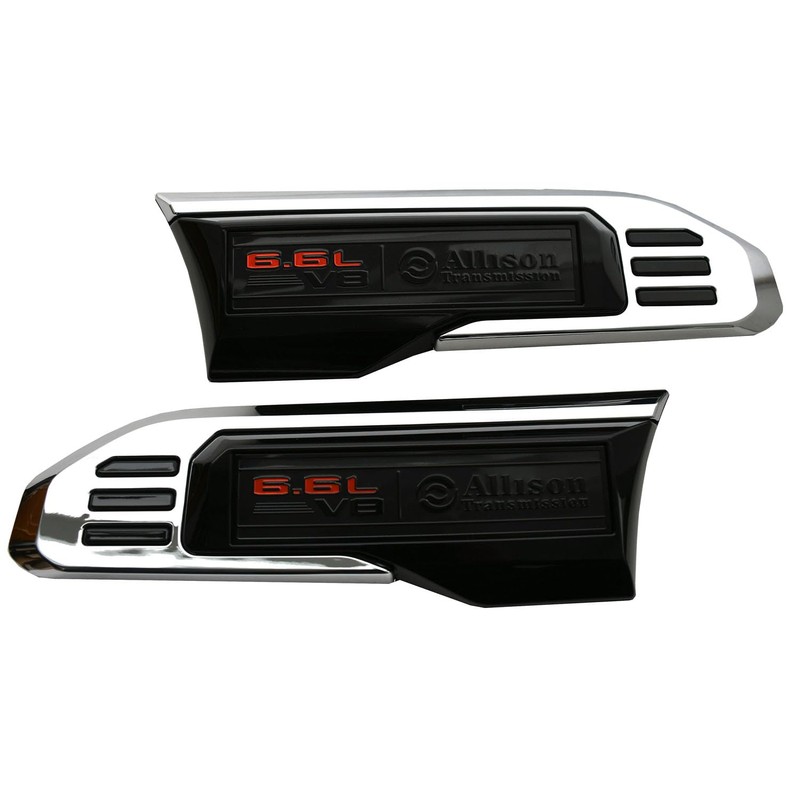 Pair Vent 6.6L V8 Allison Transmission Emblems 3D Badge Replacement