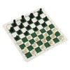 Chess Checkers Set PP Chess Pieces PU Imitation Leather Chess