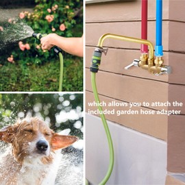 Aolemi Laundry Utility Sink Faucet Wall Mounted Laundry Tub Faucet 3 Inch Center with 2-Handle,NPT3/4 Threaded End,9 Inch Spout Chrome and Brass